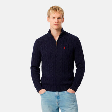 RL [ACHETEZ-EN 1, RECEVEZ-EN 2] PULL EN MAILLE À CÂBLES ET À QUART DE ZIP