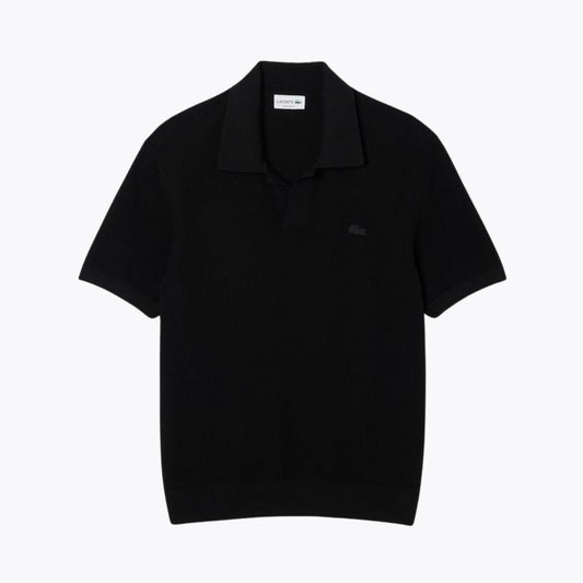Pull polo ouvert en mélange de coton LC