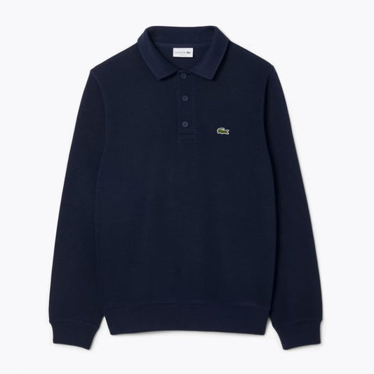 LC Sweat-shirt à col polo en coton côtelé