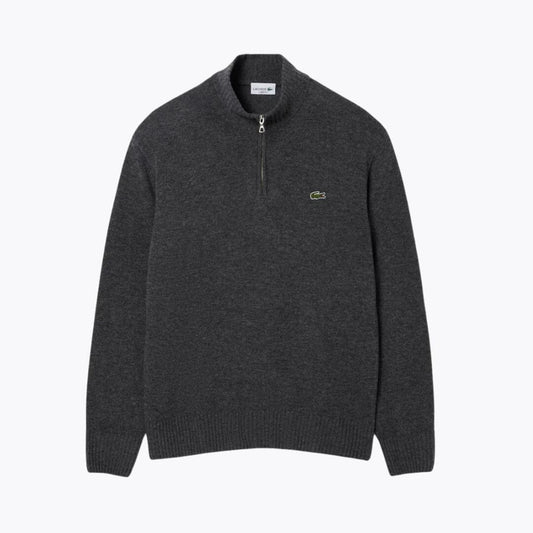 LC Pull en laine cardée à col montant zippé