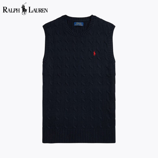 RL Gilet en maille torsadée
