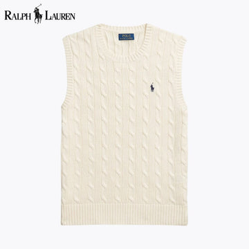 RL Gilet en maille torsadée