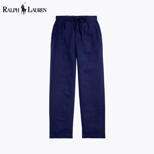 RL Pantalon en lin plissé coupe décontractée Lateef