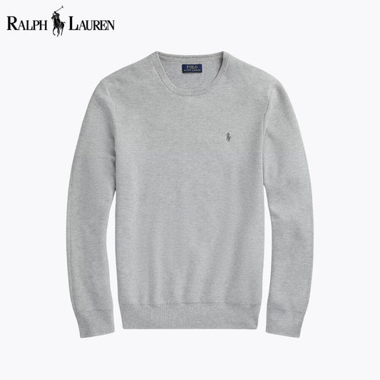 RL Pull en maille de coton à col rond