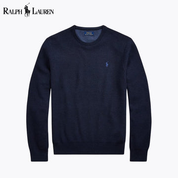RL Pull en maille de coton à col rond