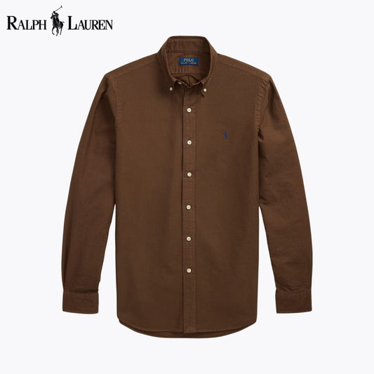 RL Chemise Oxford teinte en pièce coupe slim