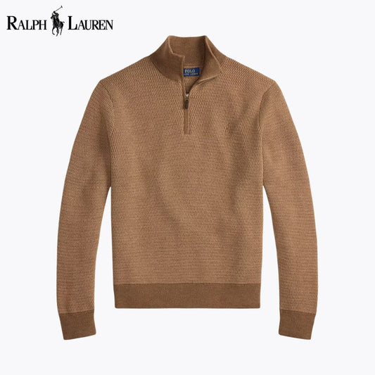 RL Pull en laine lavable à quart de zip